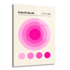 Bauhaus Pembe Daireler Modern Cam Tablo | Glazella Tasarım - Glazella