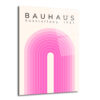 Bauhaus Pembe Kemerler Cam Tablo - Minimalist Sanat Dekorasyon - Glazella