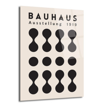 Bauhaus Ausstellung 1919 Modern Sanat Cam Tablo - Glazella