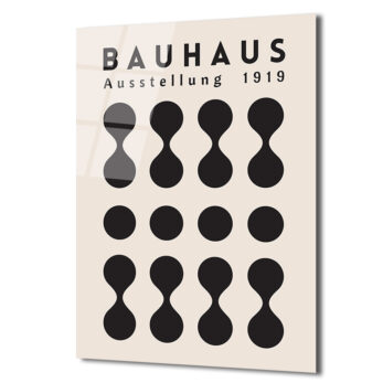 Bauhaus Ausstellung 1919 Modern Sanat Cam Tablo - Glazella