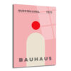 Ausstellung 1919 Bauhaus Estetiği Pembe Cam Tablo - Glazella