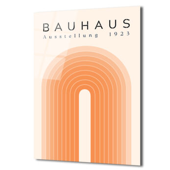 Bauhaus Ausstellung 1923 Minimalist Sanat Cam Tablo - Glazella