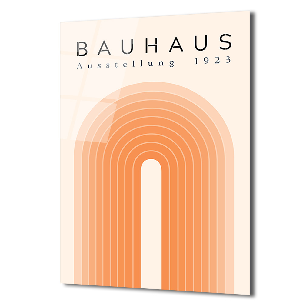 Bauhaus Ausstellung 1923 Minimalist Sanat Cam Tablo - Glazella Bauhaus Ausstellung 1923 Minimalist Sanat Cam Tablo - Glazella