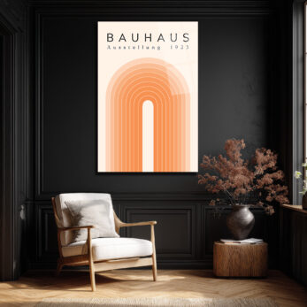 Bauhaus Ausstellung 1923 Minimalist Sanat Cam Tablo - Glazella Bauhaus Ausstellung 1923 Minimalist Sanat Cam Tablo - Glazella