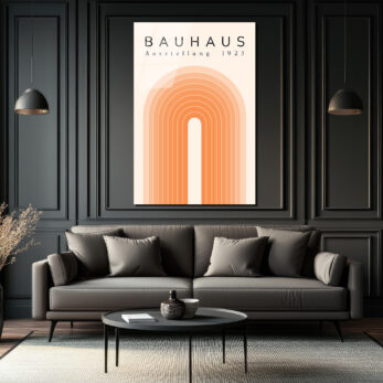 Bauhaus Ausstellung 1923 Minimalist Sanat Cam Tablo - Glazella Bauhaus Ausstellung 1923 Minimalist Sanat Cam Tablo - Glazella