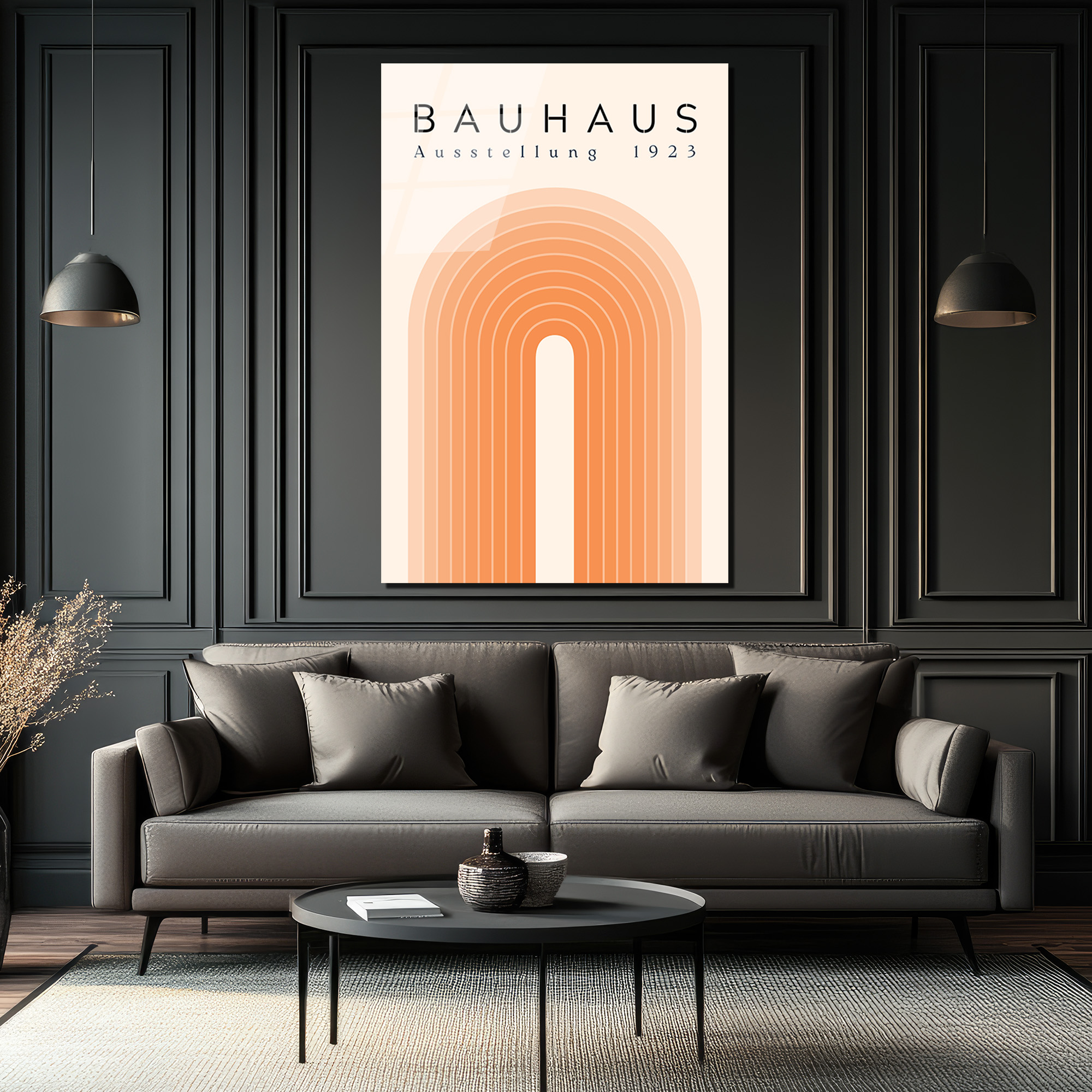 Bauhaus Ausstellung 1923 Minimalist Sanat Cam Tablo - Glazella Bauhaus Ausstellung 1923 Minimalist Sanat Cam Tablo - Glazella