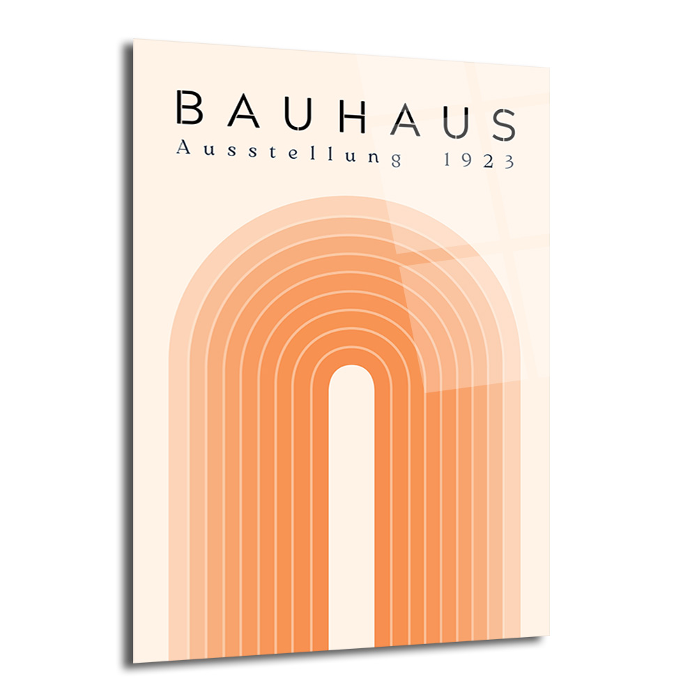 Bauhaus Ausstellung 1923 Minimalist Sanat Cam Tablo - Glazella Bauhaus Ausstellung 1923 Minimalist Sanat Cam Tablo - Glazella