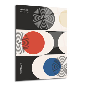 Bauhaus Minimalist Geometrik Cam Tablo - Glazella