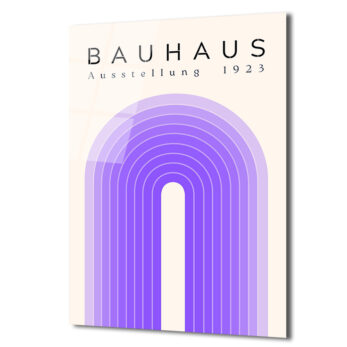 Bauhaus Estetiği Mor Tonlar Cam Tablo - Modern Sanat Koleksiyonu - Glazella Bauhaus Estetiği Mor Tonlar Cam Tablo - Modern Sanat Koleksiyonu - Glazella