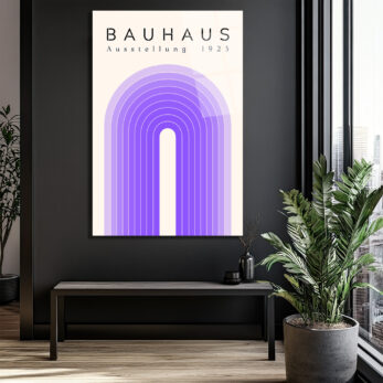 Bauhaus Estetiği Mor Tonlar Cam Tablo - Modern Sanat Koleksiyonu - Glazella Bauhaus Estetiği Mor Tonlar Cam Tablo - Modern Sanat Koleksiyonu - Glazella