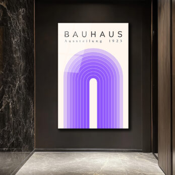 Bauhaus Estetiği Mor Tonlar Cam Tablo - Modern Sanat Koleksiyonu - Glazella Bauhaus Estetiği Mor Tonlar Cam Tablo - Modern Sanat Koleksiyonu - Glazella