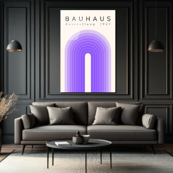 Bauhaus Estetiği Mor Tonlar Cam Tablo - Modern Sanat Koleksiyonu - Glazella Bauhaus Estetiği Mor Tonlar Cam Tablo - Modern Sanat Koleksiyonu - Glazella