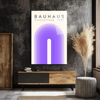Bauhaus Estetiği Mor Tonlar Cam Tablo - Modern Sanat Koleksiyonu - Glazella Bauhaus Estetiği Mor Tonlar Cam Tablo - Modern Sanat Koleksiyonu - Glazella