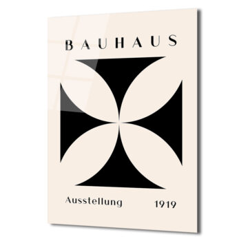 Bauhaus 1919 Sergisi Modern Estetik Cam Tablo - Glazella