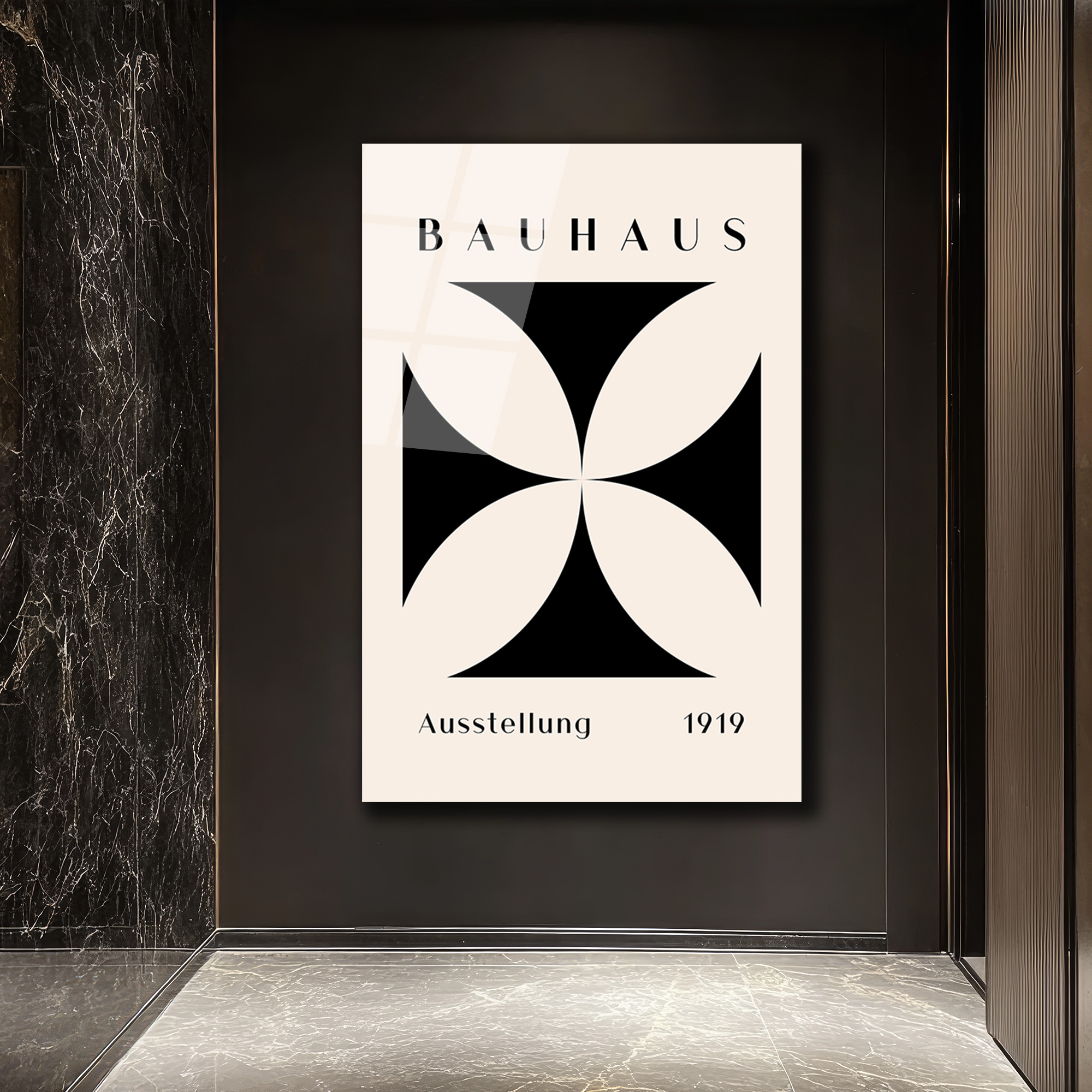 Bauhaus 1919 Sergisi Modern Estetik Cam Tablo - Glazella Bauhaus 1919 Sergisi Modern Estetik Cam Tablo - Glazella