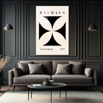 Bauhaus 1919 Sergisi Modern Estetik Cam Tablo - Glazella Bauhaus 1919 Sergisi Modern Estetik Cam Tablo - Glazella