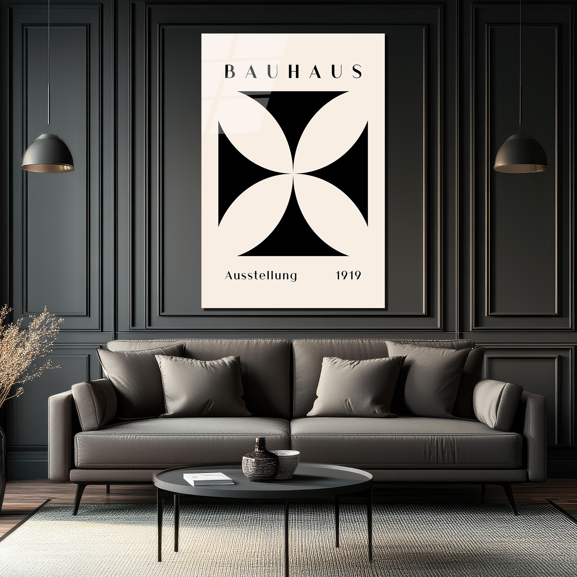Bauhaus 1919 Sergisi Modern Estetik Cam Tablo - Glazella Bauhaus 1919 Sergisi Modern Estetik Cam Tablo - Glazella