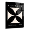 Bauhaus Minimalist Geometrik Cam Tablo - Siyah Beyaz Sanat Eseri - Glazella Bauhaus Minimalist Geometrik Cam Tablo - Siyah Beyaz Sanat Eseri - Glazella