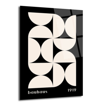 Bauhaus 1919 Minimalist Cam Tablo: Modern Sanatın Zamansız Dokunuşu - Glazella