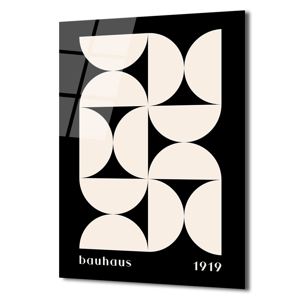 Bauhaus 1919 Minimalist Cam Tablo: Modern Sanatın Zamansız Dokunuşu - Glazella Bauhaus 1919 Minimalist Cam Tablo: Modern Sanatın Zamansız Dokunuşu - Glazella