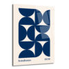 Bauhaus Mavi Geometrik Desen Cam Tablo - Modern Sanat Duvar Dekoru - Glazella Bauhaus Mavi Geometrik Desen Cam Tablo - Modern Sanat Duvar Dekoru - Glazella