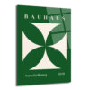 Bauhaus 1919 Yeşil Geometrik Desenli Modern Cam Tablo - Glazella