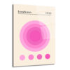 Bauhaus 1919 Pembe Daireler Modern Tasarım Cam Tablo - Glazella