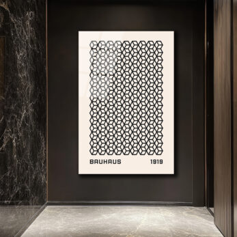 Bauhaus Geometrik Küpler Cam Tablo - Minimalist Sanat Dekorasyonu - Glazella Bauhaus Geometrik Küpler Cam Tablo - Minimalist Sanat Dekorasyonu - Glazella