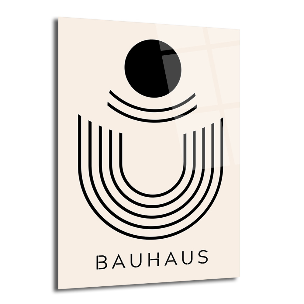 Bauhaus Minimalist Geometrik Sanat Cam Tablo - Glazella Bauhaus Minimalist Geometrik Sanat Cam Tablo - Glazella