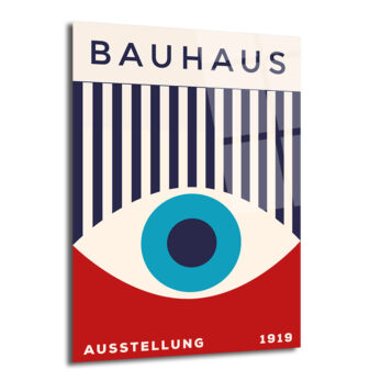 Bauhaus Göz Sanatı Temalı Modern Cam Tablo - Glazella
