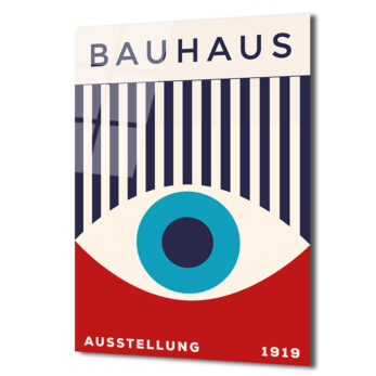 Bauhaus Göz Sanatı Temalı Modern Cam Tablo - Glazella