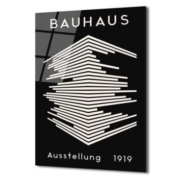 Bauhaus Mimari Tasarım Cam Tablo | Modern Duvar Dekoru - Glazella