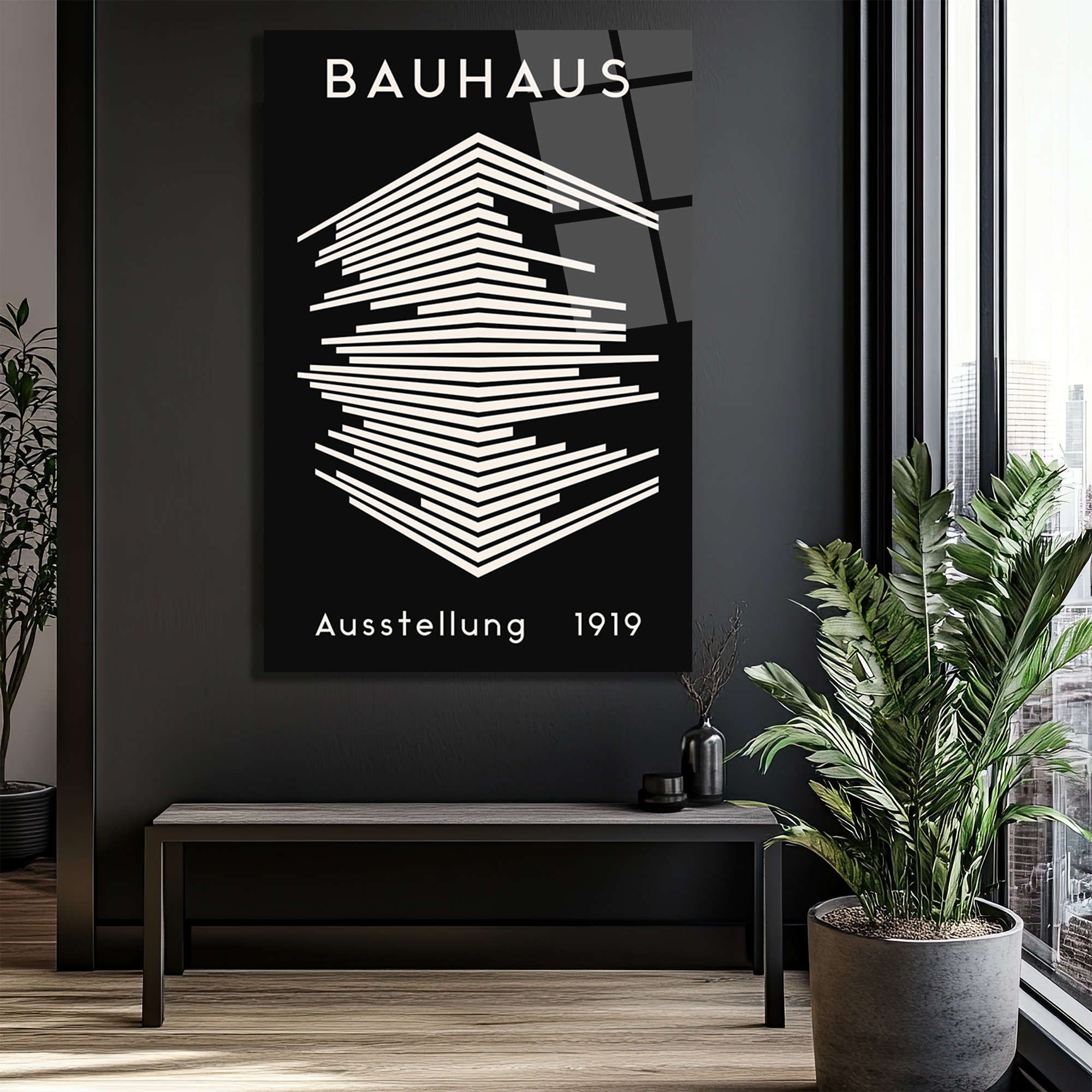 Bauhaus Mimari Tasarım Cam Tablo | Modern Duvar Dekoru - Glazella Bauhaus Mimari Tasarım Cam Tablo | Modern Duvar Dekoru - Glazella