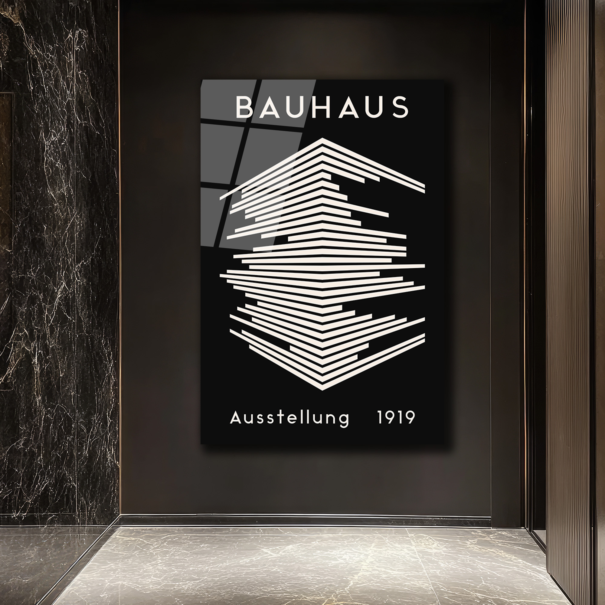 Bauhaus Mimari Tasarım Cam Tablo | Modern Duvar Dekoru - Glazella Bauhaus Mimari Tasarım Cam Tablo | Modern Duvar Dekoru - Glazella