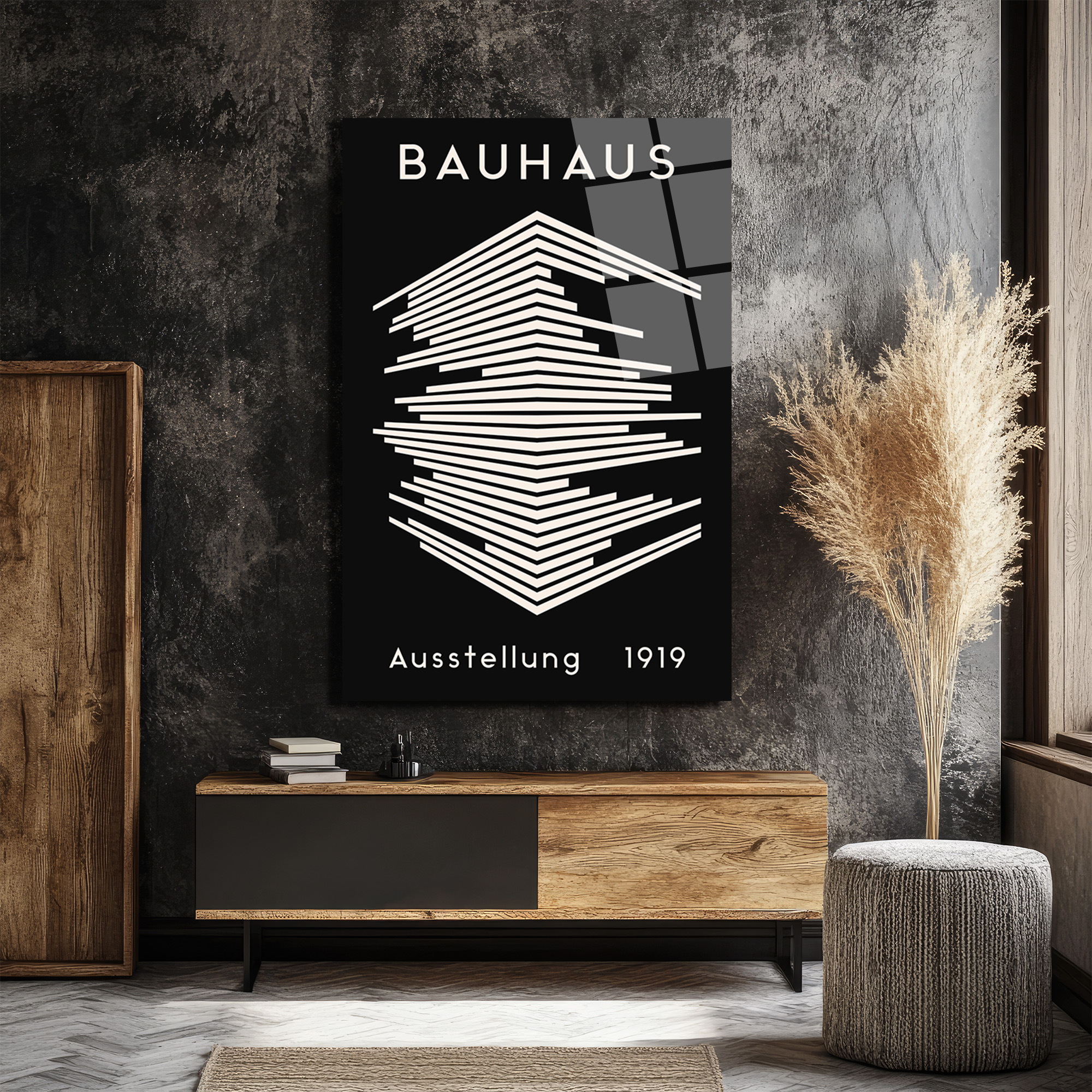 Bauhaus Mimari Tasarım Cam Tablo | Modern Duvar Dekoru - Glazella Bauhaus Mimari Tasarım Cam Tablo | Modern Duvar Dekoru - Glazella