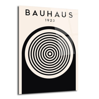 Bauhaus 1923 Konsantrik Çemberler Cam Tablo - Modern Sanat İkonu - Glazella