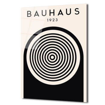 Bauhaus 1923 Konsantrik Çemberler Cam Tablo - Modern Sanat İkonu - Glazella