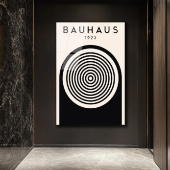 Bauhaus 1923 Konsantrik Çemberler Cam Tablo - Modern Sanat İkonu - Glazella