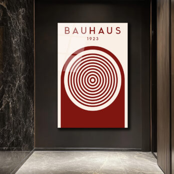 Bauhaus 1923 Geometrik Desenli Modern Cam Tablo - Glazella Bauhaus 1923 Geometrik Desenli Modern Cam Tablo - Glazella