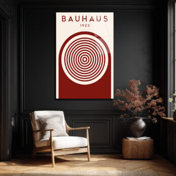 Bauhaus 1923 Geometrik Desenli Modern Cam Tablo - Glazella Bauhaus 1923 Geometrik Desenli Modern Cam Tablo - Glazella