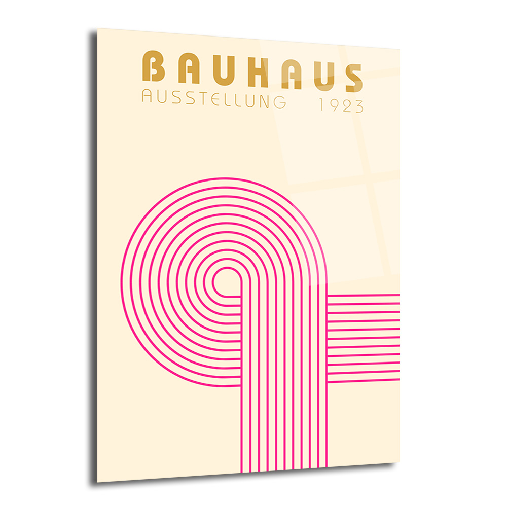 Bauhaus Ausstellung 1923 Modern Sanat Cam Tablo - Glazella Bauhaus Ausstellung 1923 Modern Sanat Cam Tablo - Glazella