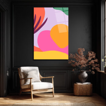 Enerjik Renklerle Soyut Sanat Cam Tablo - Modern Duvar Dekoru - Glazella Enerjik Renklerle Soyut Sanat Cam Tablo - Modern Duvar Dekoru - Glazella