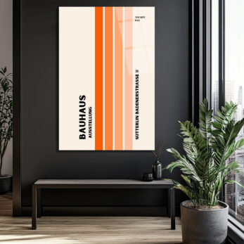 Bauhaus Minimalist Çizgiler Cam Tablo - Modern Sanatın Zamansız Yansıması - Glazella