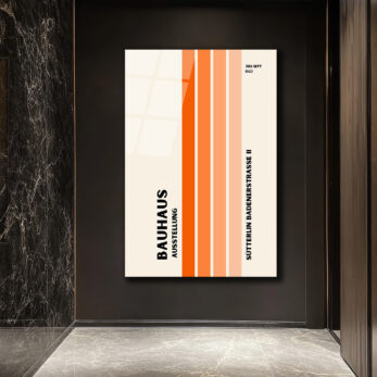 Bauhaus Minimalist Çizgiler Cam Tablo - Modern Sanatın Zamansız Yansıması - Glazella