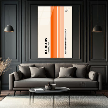 Bauhaus Minimalist Çizgiler Cam Tablo - Modern Sanatın Zamansız Yansıması - Glazella
