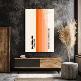 Bauhaus Minimalist Çizgiler Cam Tablo - Modern Sanatın Zamansız Yansıması - Glazella