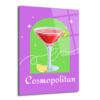 Cosmopolitan Kokteyl Sanat Cam Tablo - Modern Bar Dekorasyonu - Glazella Cosmopolitan Kokteyl Sanat Cam Tablo - Modern Bar Dekorasyonu - Glazella
