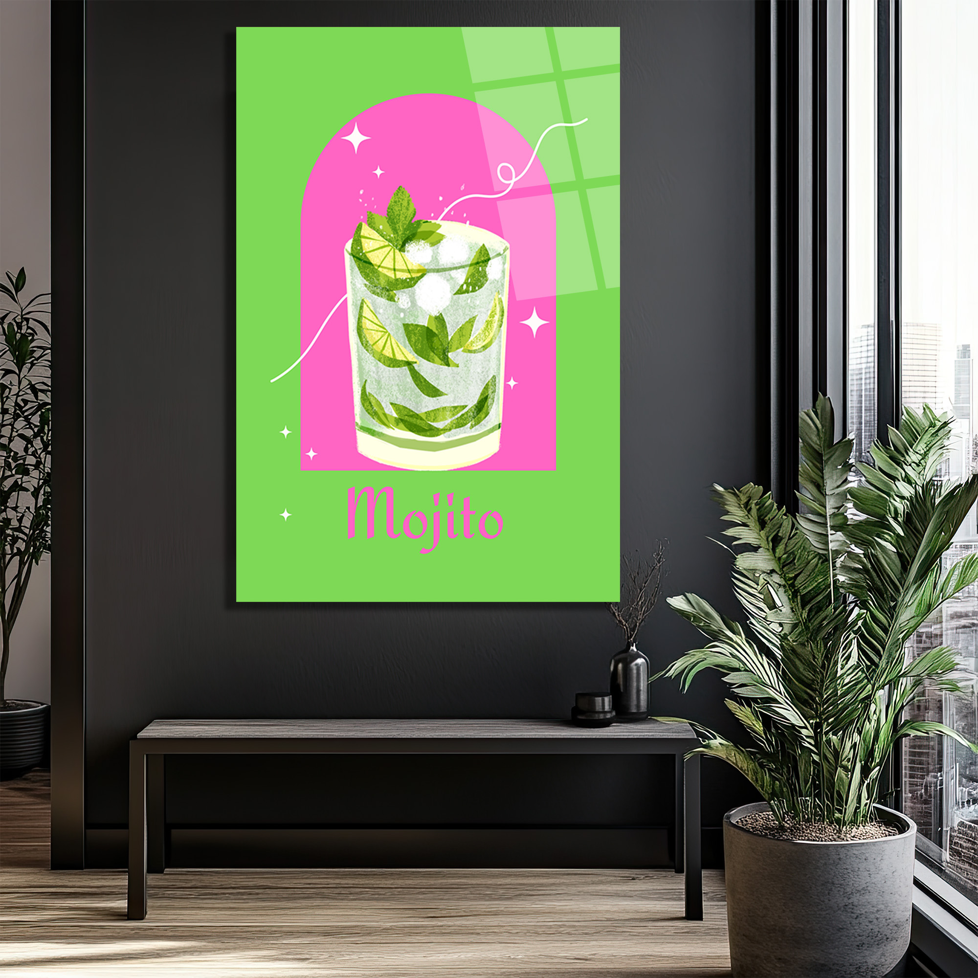 Enerjik Mojito Kokteyl Sanatı Cam Tablo - Yaz Ferahlığı - Glazella Enerjik Mojito Kokteyl Sanatı Cam Tablo - Yaz Ferahlığı - Glazella