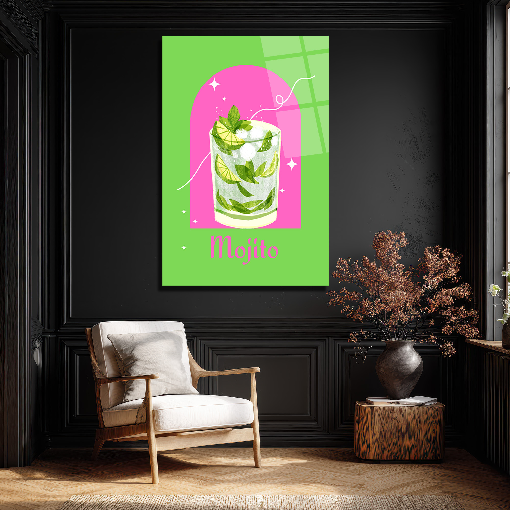 Enerjik Mojito Kokteyl Sanatı Cam Tablo - Yaz Ferahlığı - Glazella Enerjik Mojito Kokteyl Sanatı Cam Tablo - Yaz Ferahlığı - Glazella