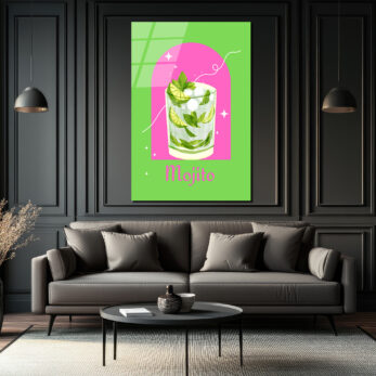 Enerjik Mojito Kokteyl Sanatı Cam Tablo - Yaz Ferahlığı - Glazella Enerjik Mojito Kokteyl Sanatı Cam Tablo - Yaz Ferahlığı - Glazella